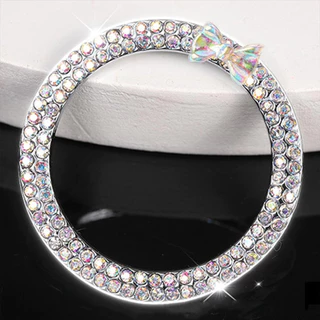 แหวนปุ่ม Lgnition สําหรับสตาร์ทรถยนต์ มีห่วง ดีไซน์ Rhinestone ตกแต่ง F5U2