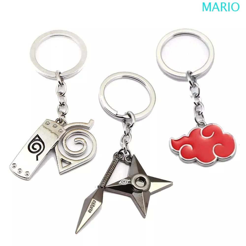 MARIO Naruto Key Rings Red Cloud พิเศษการ์ตูน Key Chain พวงกุญแจ พวงกุญแจ พวงกุญแจรถยนต์ Naruto Symb