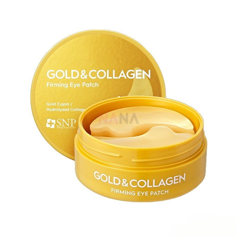 SNP Gold Collagen Eye Patch 60pcs แผ่นมาส์กใต้ตาสูตรทองคำผสมคอลลาเจน เพิ่มความเต่งตึงด้วยคอลลาเจน 60