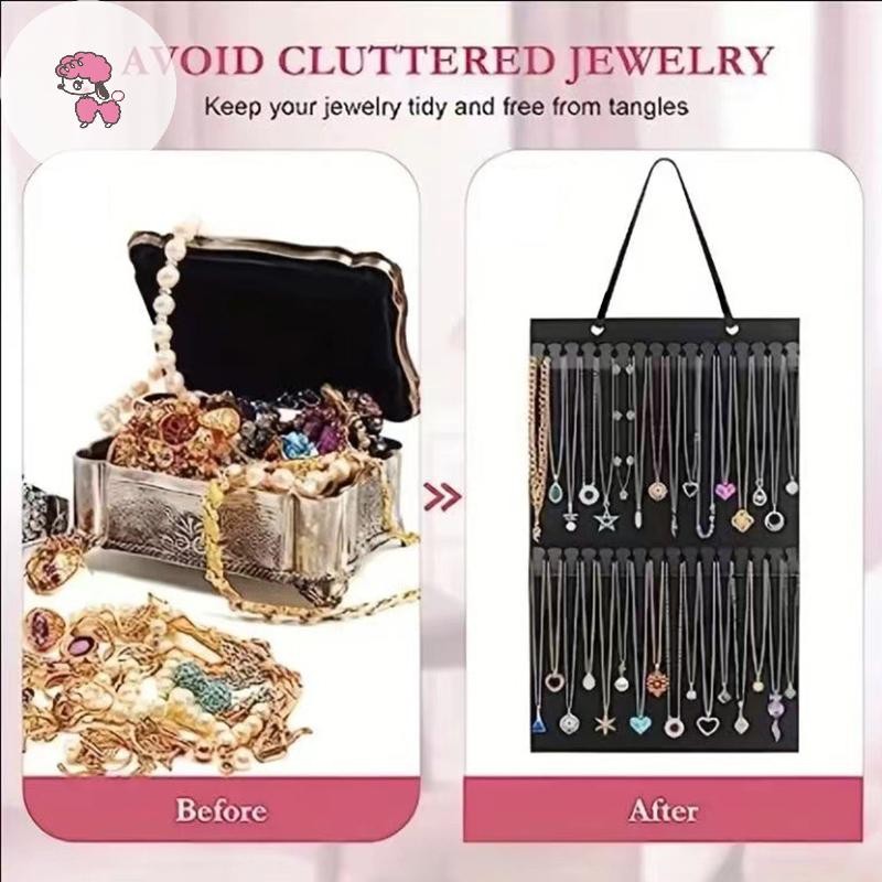 GRL แขวนเครื่องประดับกระเป๋าสําหรับต่างหูสร้อยคอสร้อยข้อมือจอแสดงผลด้านเดียว Felt Organizer กระเป๋า 