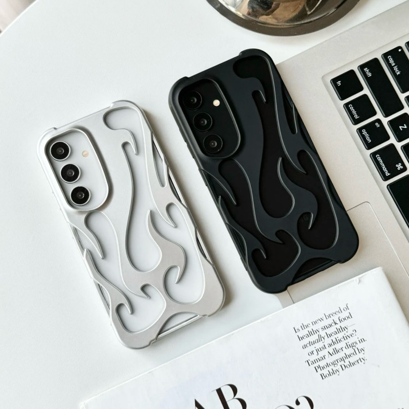 Matte Softcase Samsung Galaxy A55 A54 A16 A15 A14 A06 Flame 3D Stylish Design