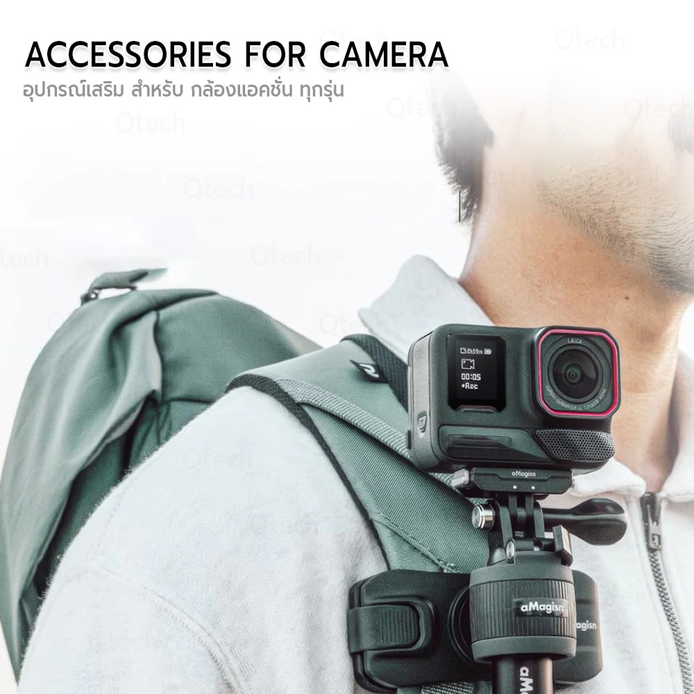 9Gadget - อะแดปเตอร์ ขายึดกล้องแนวตั้ง สำหรับ Gopro / Insta360 / DJI Osmo / Action Camera สกรูยาว - Camera mount adapter thumbnail 4