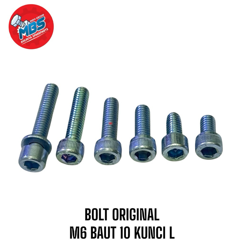 BOLT 10 KEY L 5 M6x10 m6x12 m6x15 m6x20 m6x25 m6x30 original Bolt