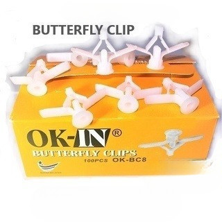 OK-IN ไนลอนผีเสื้อปลั๊กผนังสําหรับ Hollow Partition Wall เพดานพลาสเตอร์สกรูปลั๊ก Fastener Anchor Bol