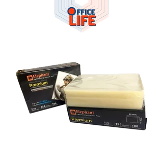 Elephant (ตราช้าง) พลาสติกเคลือบบัตร เคลือบบัตร รุ่น Premium Laminating Pouch Film หนา 125 ไมครอน ( 100 แผ่น / แพ็ค )
