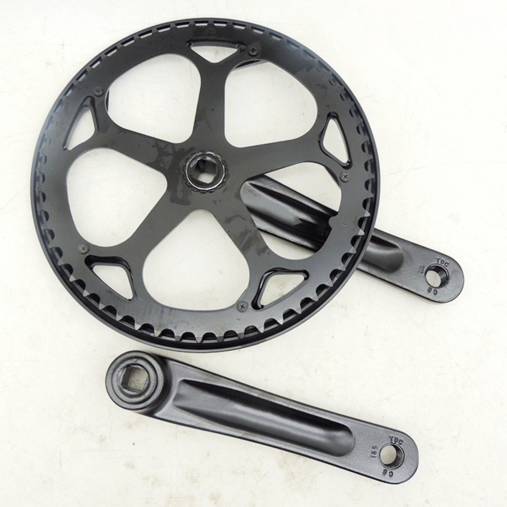 52T Chainring Single Speed Crankset 170 มม.สําหรับจักรยานเสือภูเขาถนน