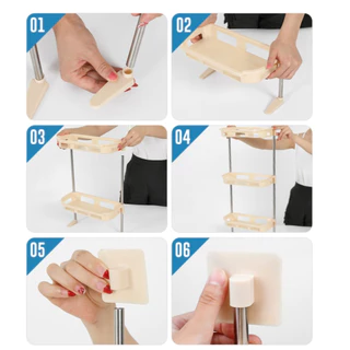 ชั้นวางของห้องน้ำ ที่วางของบนชักโครก ผลิตจากพลาสติก โครงสแตนเลส