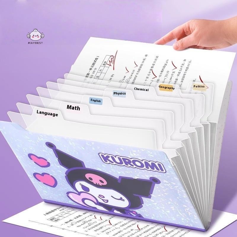 {เมย์เบส} โฟลเดอร์กระเป๋าออร์แกนความจุขนาดใหญ่หลายชั้นโฟลเดอร์การ์ตูน ก4 แฟ้มกระเป๋านักเรียนสอบถุงเก็บกระดาษ {ไทย} - รูปที่ 2