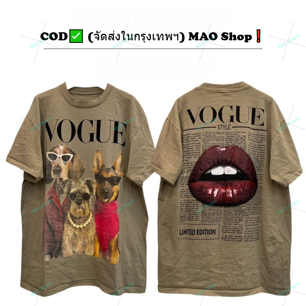 COD✅ (จัดส่งในกรุงเทพฯ)MAO Shop เสื้อยืดผ้าฝ้าย unisex นุ่ม ไม่มีตะเข็บด้านข้าง ตะแกรงหน้าและหลัง เสื้อหวานๆ เสื้อน่ารัก