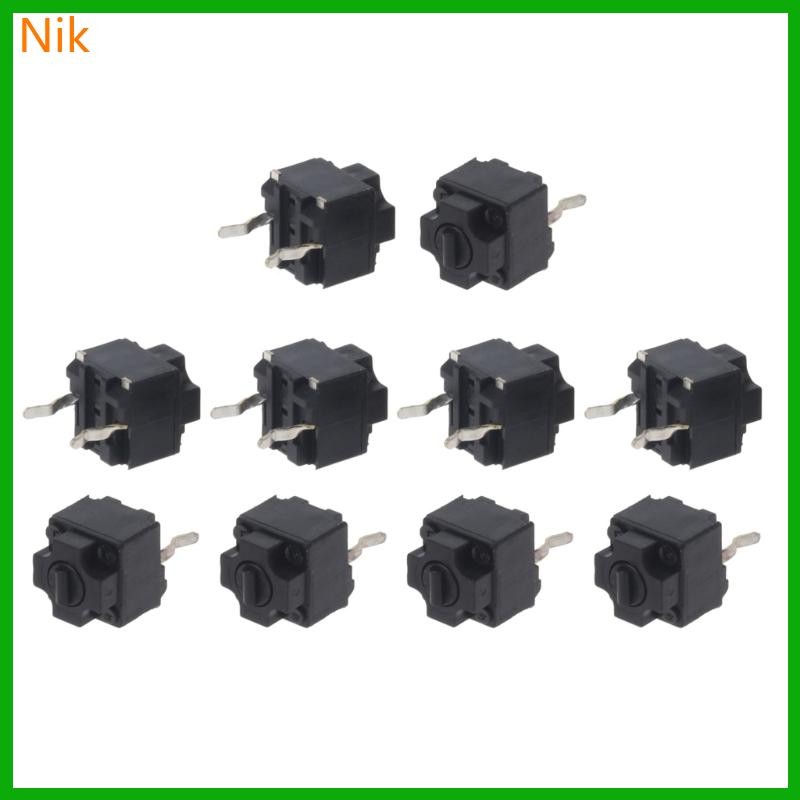บ.ลค.ต.ศ. 10 ชิ้น EVQP0K07KBB4 Mouse MicroSwitches Square MicroSwitch สีดํา he