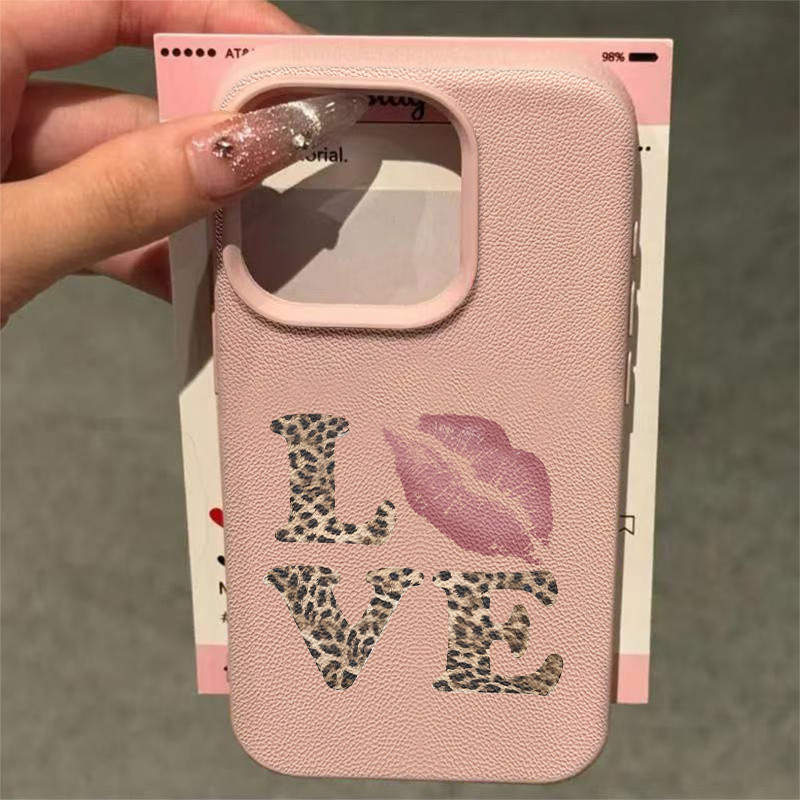 TW4P เคสโทรศัพท์หนัง/พิมพ์ลายเสือดาว 16 Apple 15 เหมาะสําหรับ promax1114/12 Love You 13// กันกระแทก
