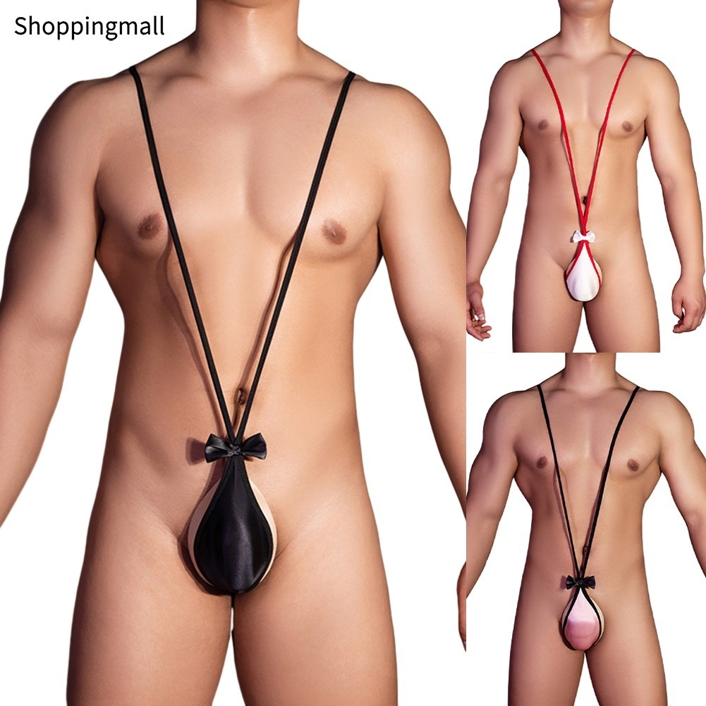 [BETL]Men Lingerie ชุดว่ายน้ํา Jockstrap V Sling Stretch Bodysuit ชุดชั้นในกางเกงทอง