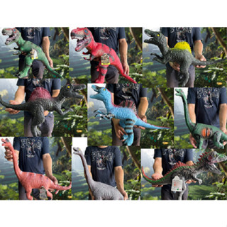 ไดโนเสาร์ยางนิ่มตัวใหญ่ กดมีเสียงร้อง โมเดลไดโนเสาร์ยาง ไดโน…