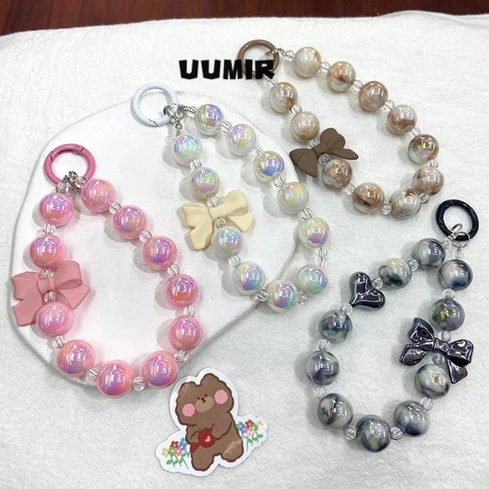 UUMIR ห่วงโซ่โทรศัพท์ สายโซ่กระเป๋า กุทัณฑ์ ทําเอง จี้โทรศัพท์ลูกปัดหลากสีที่ทนทาน