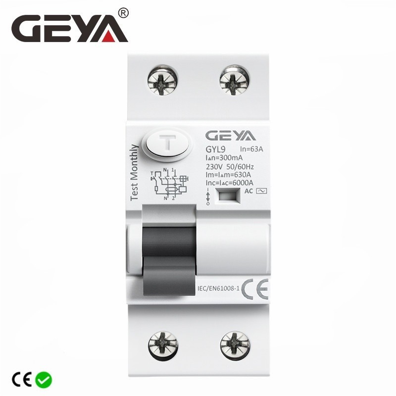 ✤GEYA GYL9 AC Type RCCB Electromagnetic Residual Current Circuit Breaker AC ELCB 2 Pole 25A 40A 63A
