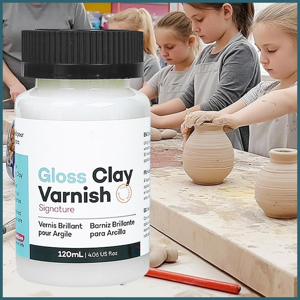 Gloss Clay Varnish 120ml อะคริลิคเคลือบเงา Clay Gloss สําหรับ Shine Glossy Clay Varnish กันน้ํา Air Dry Clay Sealant novth