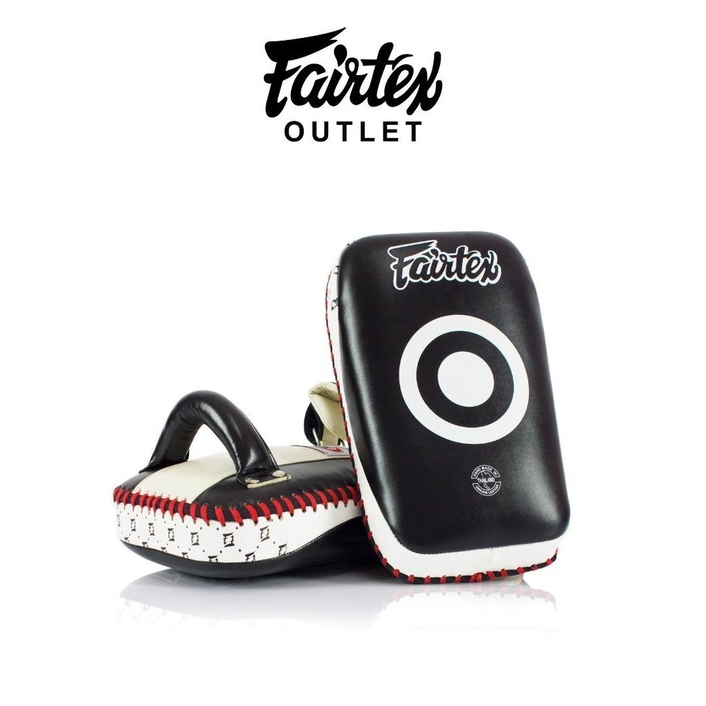 Curved kick Pads Fairtex เป้าเตะ แฟร์เท็กซ์ หนังแท้ หน้าโค้ง เทรนเนอร์ มวยไทย มวยสากล เทควันโด (รุ่น