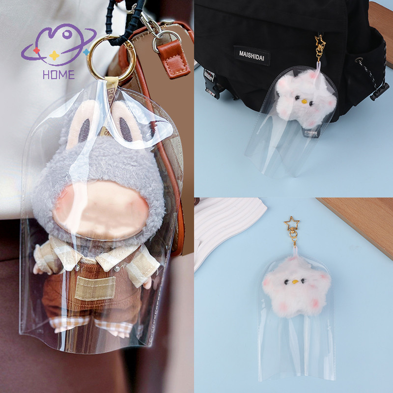 [mayhome] 1 ชิ้นตุ๊กตากระเป๋าแสดงผลโปร่งใสกระเป๋าเก็บตุ๊กตา Thicken PVC กันน้ํากระเป๋าเก็บของออกไปข้างนอกเคสจัดระเบียบกันฝุ่น {TH}