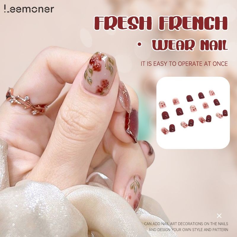 【Lemon】เล็บปลอม สไตล์โมเดิร์น ใช้งานง่าย 24 ชิ้น พร้อมส่ง-LN