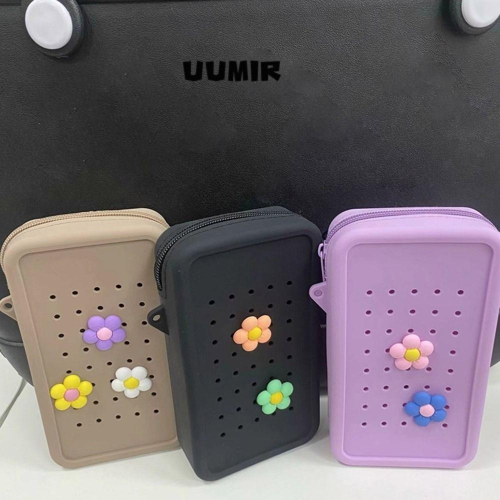 UUMIR ที่วางโทรศัพท์,กันน้ําขนาดใหญ่-ความจุถุงเก็บ,กระเป๋าถือกลางแจ้งซิลิโคนนํามาใช้ใหม่ถุงเก็บเครื่องสําอางสําหรับกระเป๋า Bogg ตกแต่ง