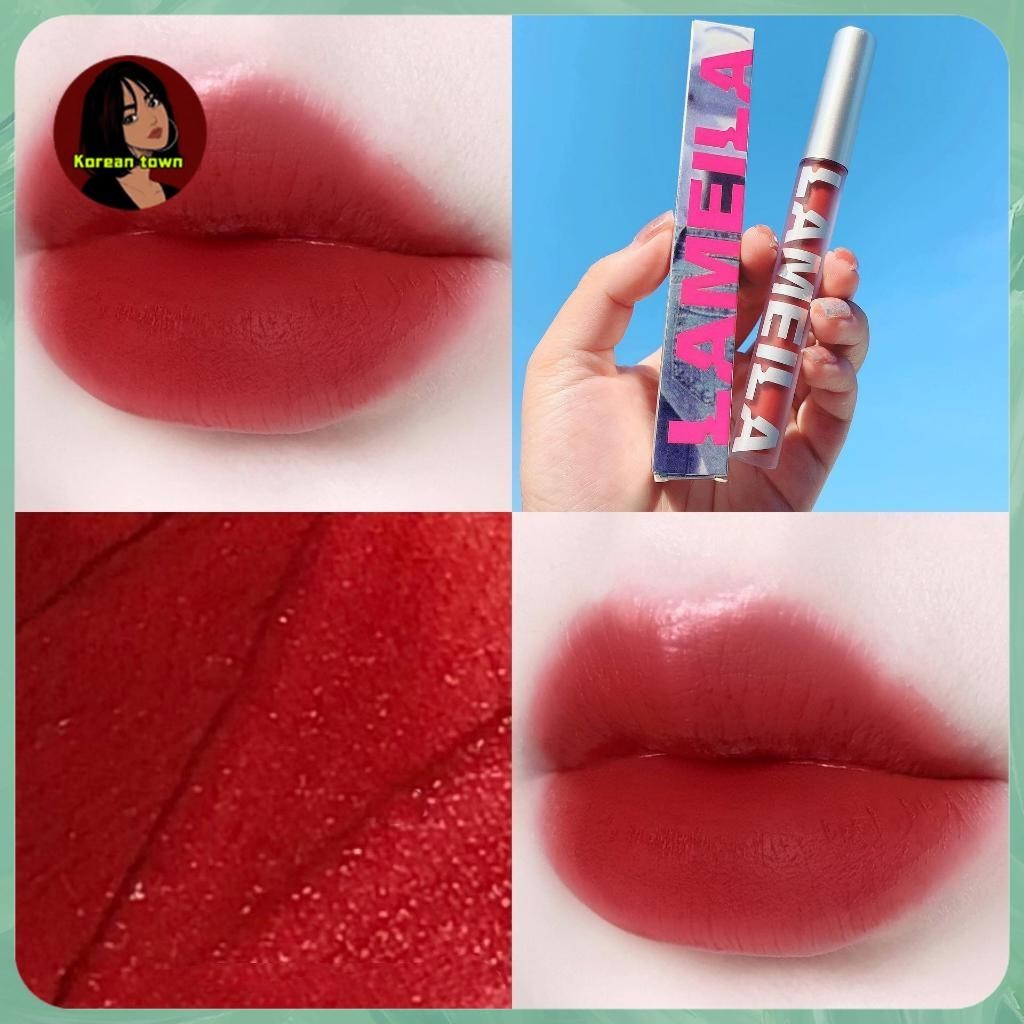 ลิปกำมะหยี่ ลิปสติก ลิปกลอส แบบกันน้ำ ติดทนนาน มี 6 สี ลิปซอฟท์แมท สไตล์สาวเกาหลี LM (2028)