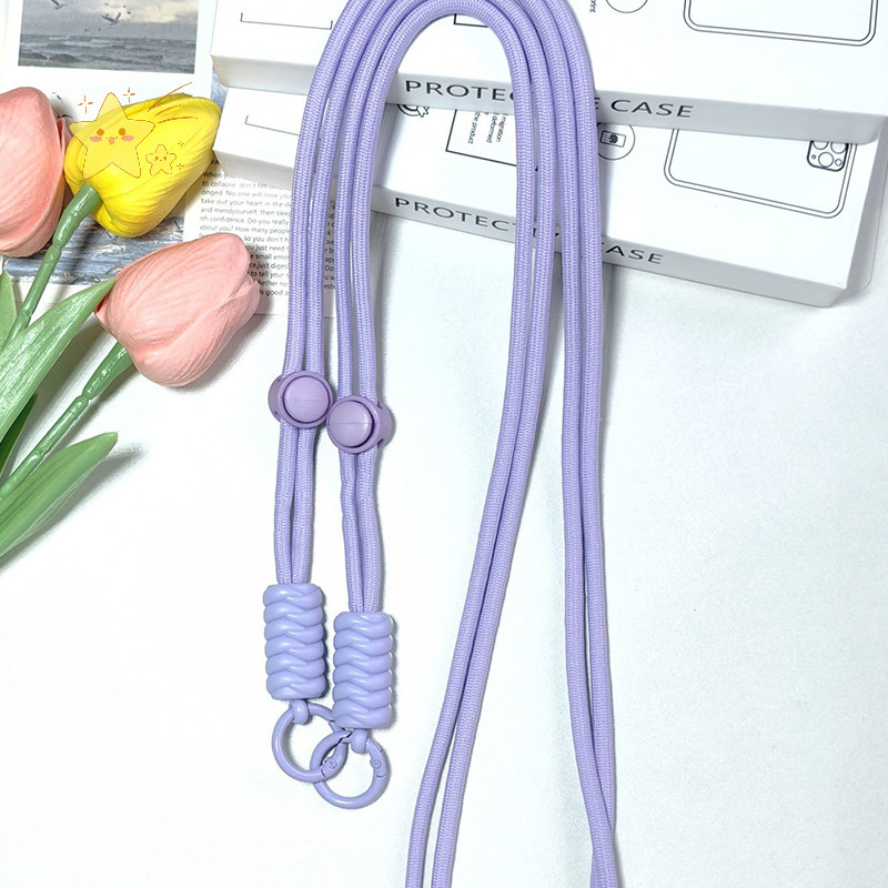 [JBTH] เชือกเส้นเล็กโทรศัพท์แบบครอสบอดี้ปรับได้ทนทานสีทึบเชือกเส้นเล็กโทรศัพท์มือถือแฟชั่นเคสโทรศัพท์เชือกแขวนของขวัญ [JB]