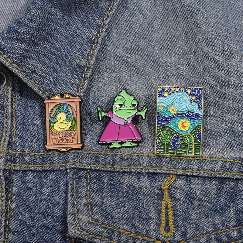 American Adventure Animation Tangled เข็มกลัดเคลือบแฟชั่นเสื้อผ้าอุปกรณ์เสริมของขวัญสําหรับเพื่อนเครื่องประดับ