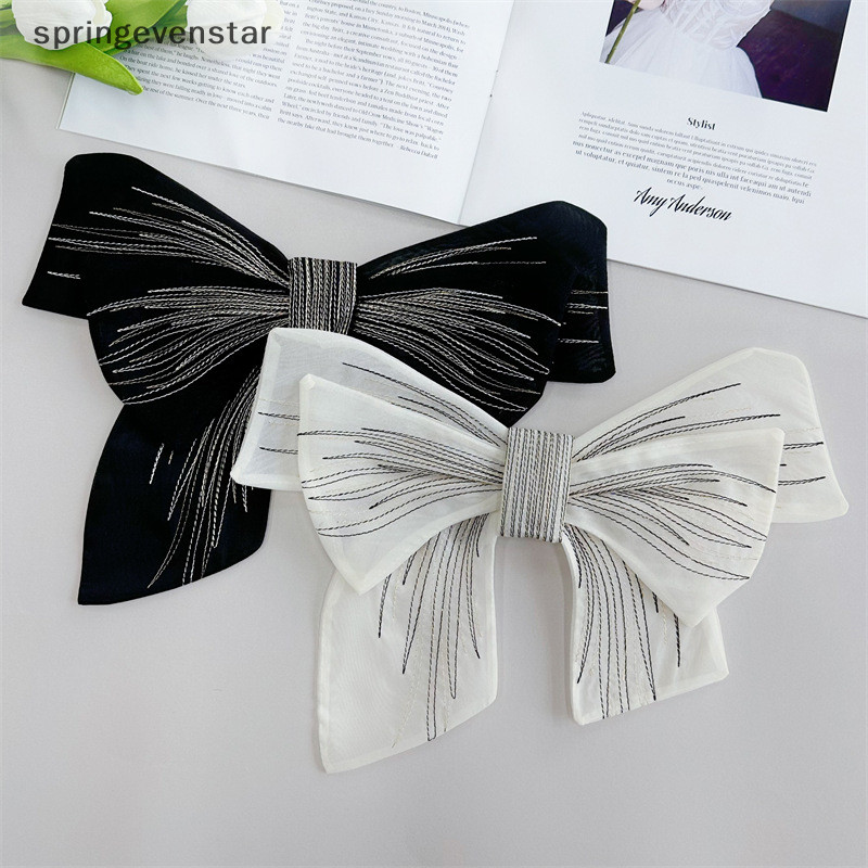 Springevenstar Big ชีฟองโบว์เข็มกลัด Pins Handmade เข็มกลัดสําหรับเสื้อผ้างานแต่งงานเสื้อผ้าอุปกรณ์ตกแต่ง Party เครื่องประดับของขวัญ Springevenstar