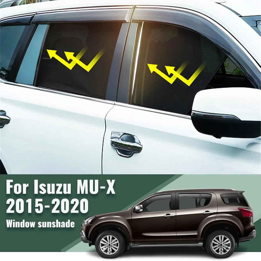 แนะนำ ผ้าม่าน ผ้าม่านรถบังแดดสําหรับ Isuzu MU-X RF MUX 2014-2020 รถหน้าต่างด้านข้างบังแดดกระจกแม่เหล็ก Sun Shade พลังงานแสงอาทิตย์ Parasol เด็กผ้าม่าน ราคาพิเศษ มีเก็บเงินปลายทาง