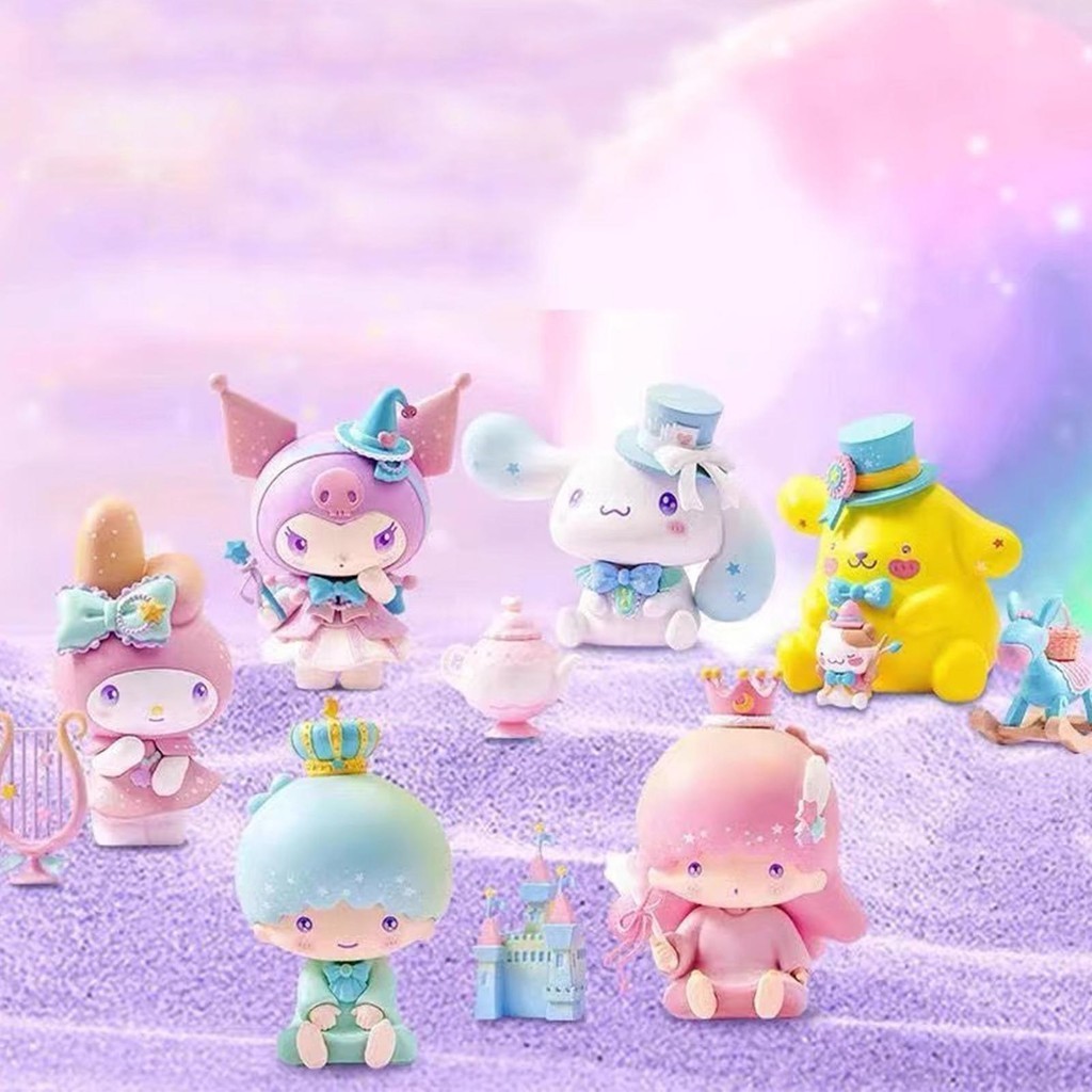 Sanrio Dream Series Kuromi Melody อบเชยสุนัขมือถือตุ๊กตาเครื่องเค้กเครื่องประดับตุ๊กตากล่องตาบอดแปลก