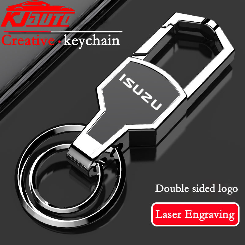 Isuzu รถจัดแต่งทรงผมสัญลักษณ์พวงกุญแจ Meta Key Chain แหวนพวงกุญแจจี้สําหรับ Isuzu D Max D-Max Mu-x Mu x Trf อุปกรณ์เสริม
