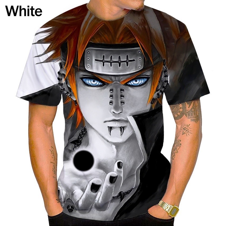 ใหม่เสื้อยืดอะนิเมะนารูโตะแขนสั้น3D พิมพ์ผู้ชายฤดูร้อนสบายสบายๆบน