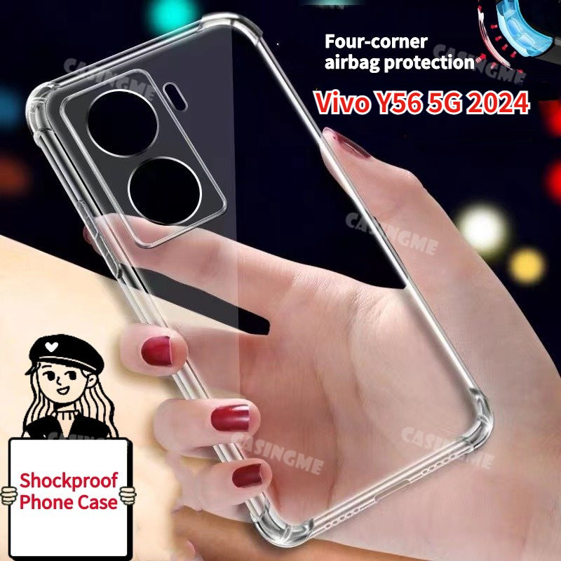 Vivo Y56 5G 2024 ถุงลมนิรภัยปลอกใสสําหรับ Vivo Y56 5G VivoY56 Y 56 56Y Y56Vivo 4G 5G ซิลิโคนกันกระแท