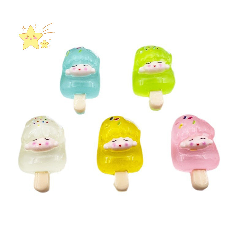 [JBTH] 5 ชิ้น/1 ชิ้น Luminous การ์ตูน Multi-สี Popsicle การ์ตูน DIY หัตถกรรมวัสดุเด็ก Handmade Ch [JB]