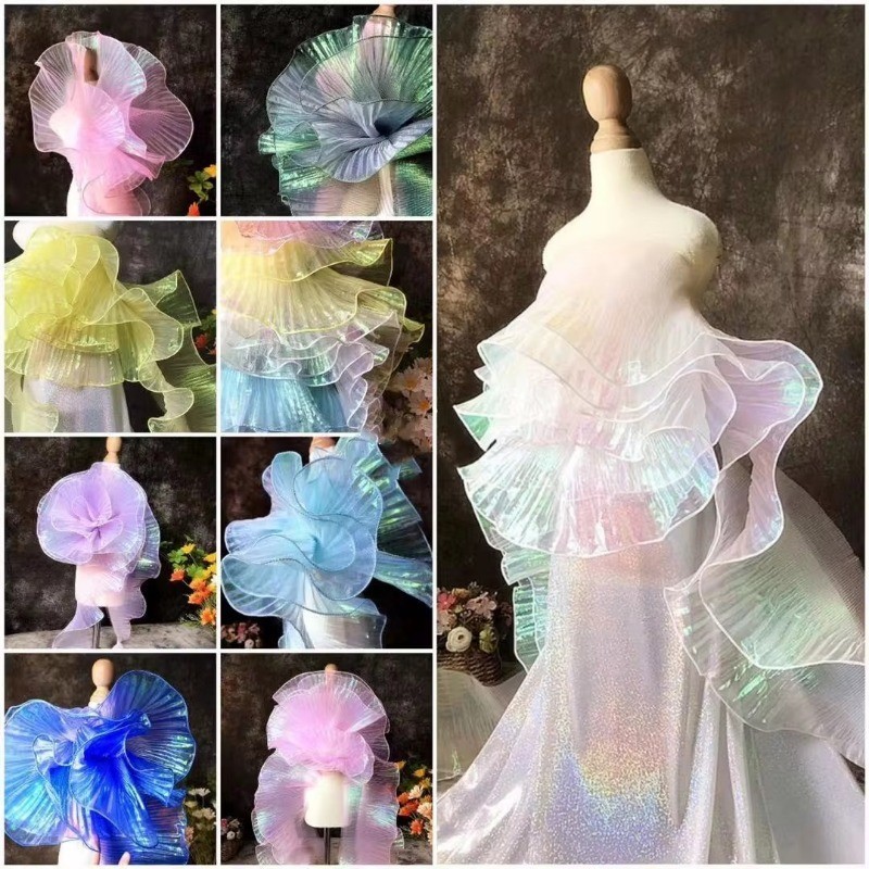 แนะนำ ผ้าม่าน 15 ซม.กว้างGradientสีTulle Organzaจีบลูกไม้ผ้าFringeริบบิ้นRuffle Trimชุดผ้าม่านผ้าหัตถกรรมเย็บDecor ราคาพิเศษ มีเก็บเงินปลายทาง