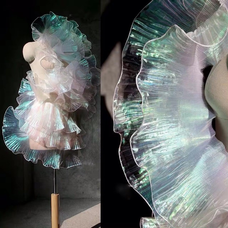 แนะนำ ผ้าม่าน 15 ซม.กว้างGradientสีTulle Organzaจีบลูกไม้ผ้าFringeริบบิ้นRuffle Trimชุดผ้าม่านผ้าหัตถกรรมเย็บDecor ราคาพิเศษ มีเก็บเงินปลายทาง