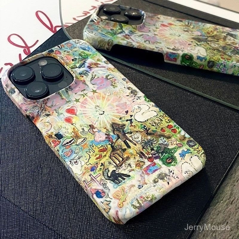 เพ้นท์ศิลปะส่วนบุคคลภาพวาดสีน้ำมันสไตล์ยุโรปและอเมริกาเคสโทรศัพท์ iPhone สำหรับ iPhone 15 14 PRO MAX 15 PLUS กันตก XR 8 PLUS XR 7 plus กันฝุ่น XS MAX 12 13 PRO MAX 11เคสแข็งกันกระแทก bnv0