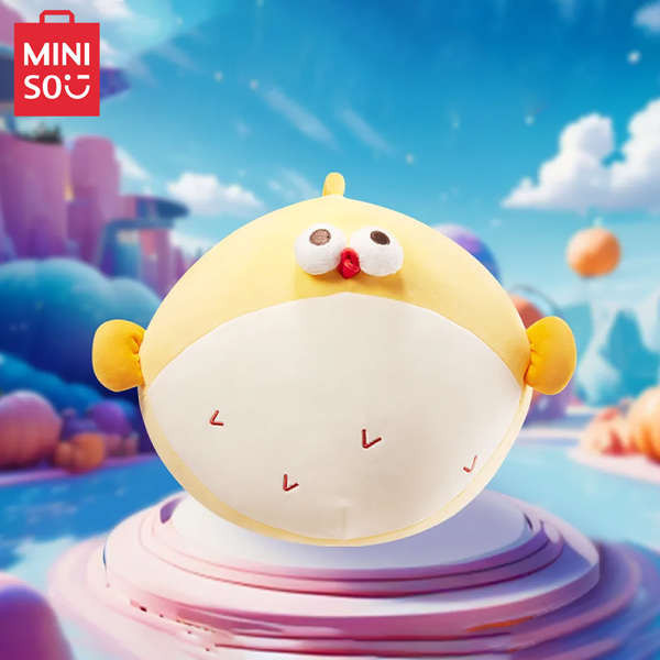 Miniso MINISO Premium Pufferfish Pier ไก่ตุ๊กตาตุ๊กตาน่ารักตุ๊กตา Ragdoll หมอนปลาของเล่นการ์ตูน