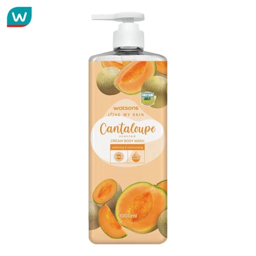 Watsons วัตสัน เลิฟ มาย สกิน แคนตาลูป เซ็นทิด ครีม บอดี้ วอช 1000มล.