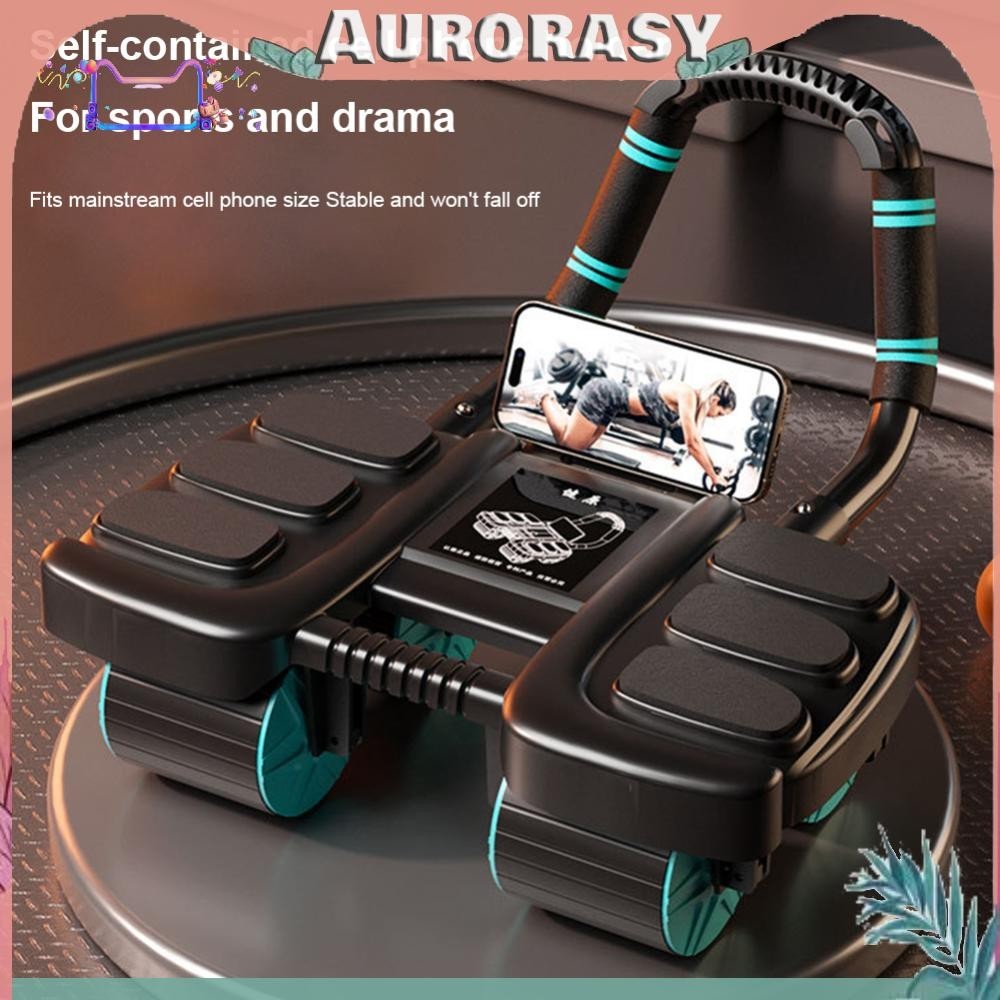 ล้อออกกําลังกายหน้าท้อง Foul Wheel Plank Support Aid Home Gym อุปกรณ์ฟิตเนส