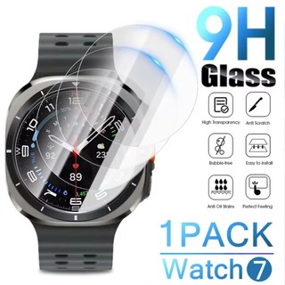 9h ความแข็งฟิล์ม HD Clear Screen Protector สําหรับ Samsung Galaxy Watch 7 Ultra 47mmฟิล์มกระจกนิรภัยสําหรับ Samsung Galaxy Watch 7 40 44 มม.