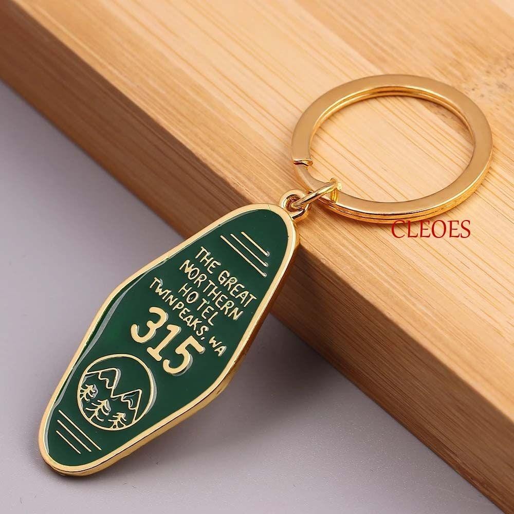 Cleoes Great Northern Hotel Men Jewelry Hotel Room 237 Key Chain Ker Ring พวงกุญแจเคลือบสีเขียว