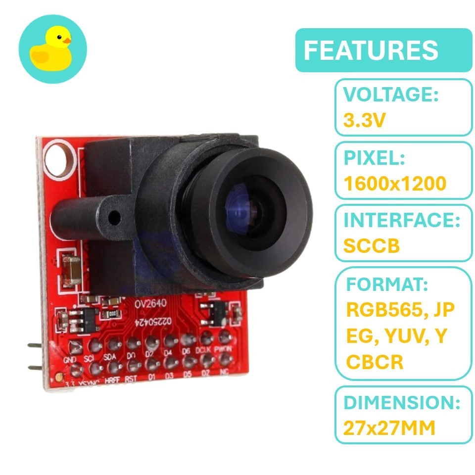 OV2640 โมดูลกล้อง Pixel HD 200W