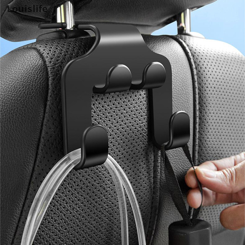 Llph รถที่นั่ง Headrest Hook Hanger สีดําจัดเก็บ Universal สําหรับกระเป๋าถือกระเป๋า Coat Fit Universal รถผู้ถือ LLP