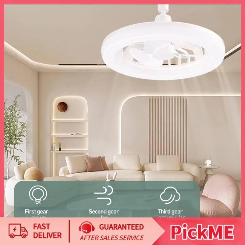 พัดลมติดเพดาน 80Wพร้อมไฟ มีรีโมตควบคุมระดับไฟ ขนาดใหญ่ พัดลมเพดาน LED