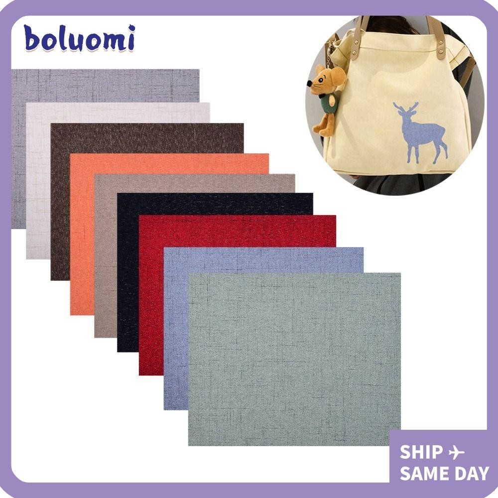 Boluomi 2PCS ซ่อมแจ็คเก็ต,เครื่องแต่งกาย Applique Badge สติกเกอร์ Self กาวแพทช์,เย็บผ้าลินิน Thermal Transfer กาวที่มีสีสันสติกเกอร์ผ้า