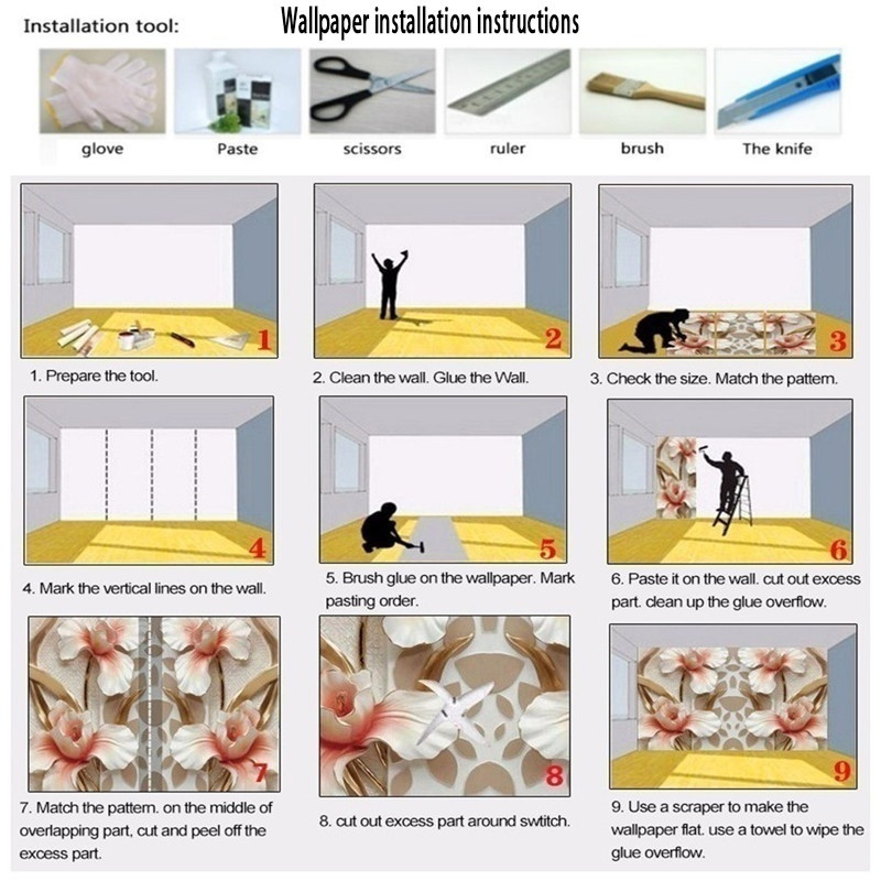 ที่กําหนดเองร้านตัดผมวอลล์เปเปอร์โปสเตอร์ตกแต่งอุตสาหกรรมภาพจิตรกรรมฝาผนังตัดผมร้านร้านทําผมพื้นหลังผนังกระดาษ - รูปที่ 5