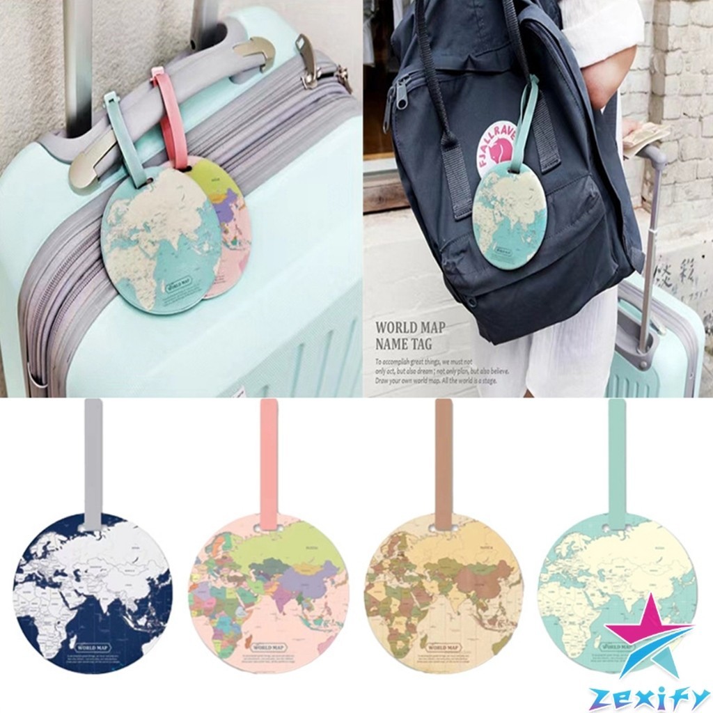 ZXF ป้ายชื่อกระเป๋า แท็กกระเป๋าเดินทาง บัตรสัมภาระ แบบกลม Luggage Tag ราคาถูก Shopee Lazada