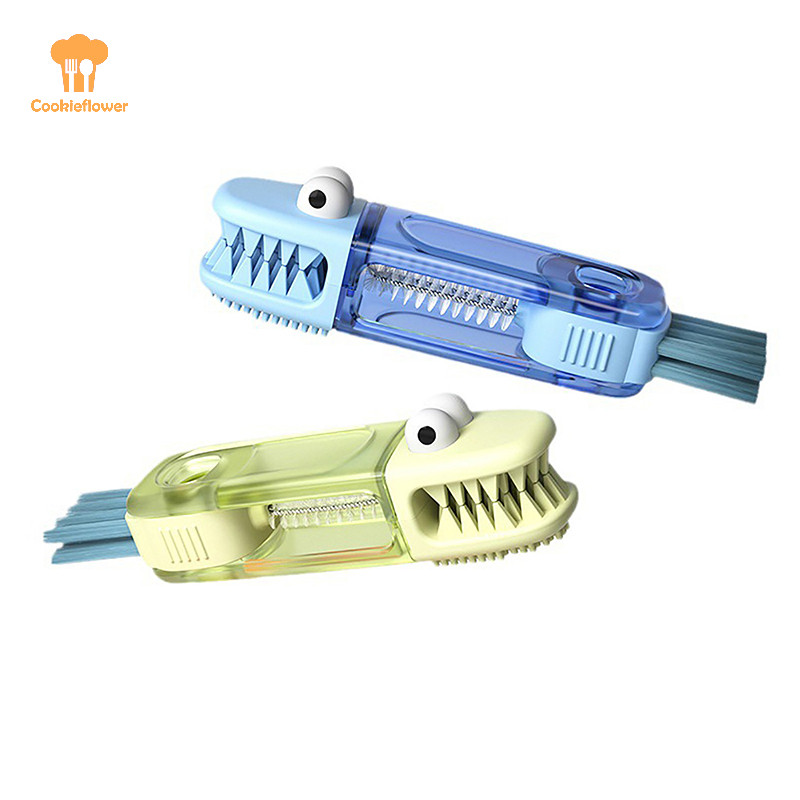 Ckfr 4 In 1 ขวดแปรงทําความสะอาดช่องว่าง al แปรงทําความสะอาดถ้วยขวดน้ําเครื่องมือทําความสะอาดมินิซิลิโคนแปรงรูปตัว U ใหม่