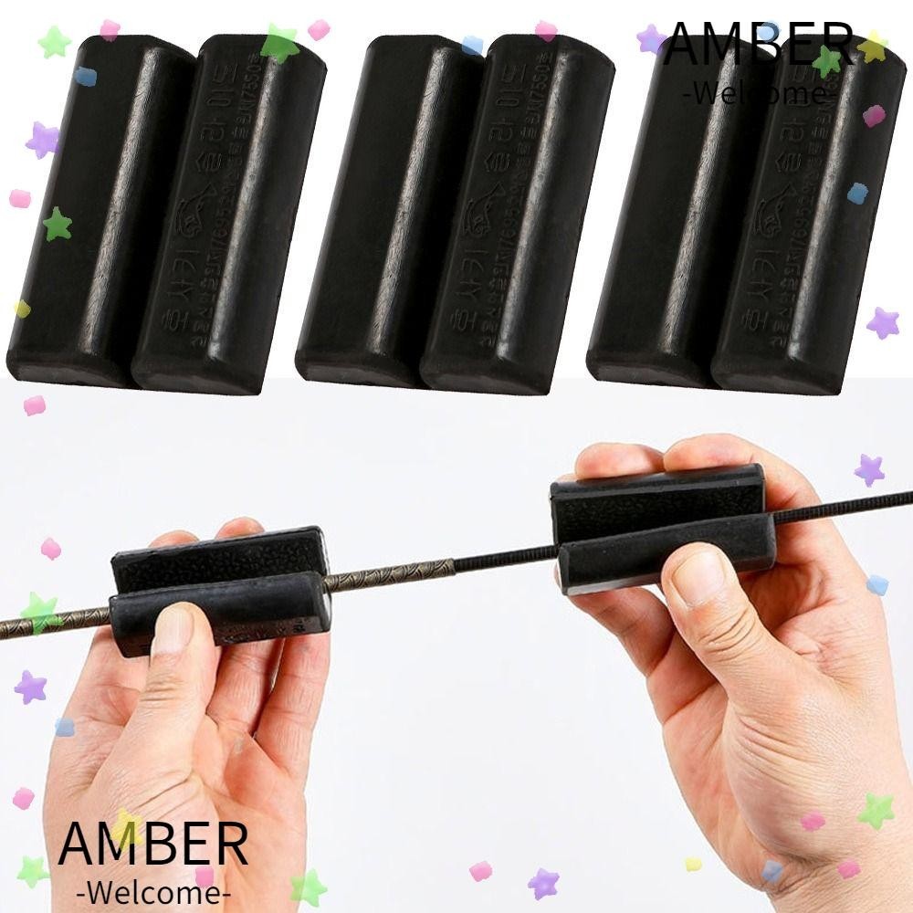 Amber อุปกรณ์คันเบ็ดตกปลา แบบยาง กันลื่น มั่นคง สีดํา
